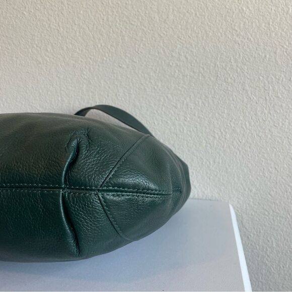 Michael Kors Green Leather Fulton Bedford Shoulder Bag Jet Set Selma - Picture 8 of 11